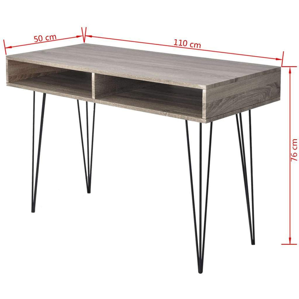Desk with 2 Compartments Gray.