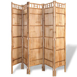 vidaXL 3/4/5-Panel Room Divider Bamboo Foldable Privacy Folding Partition