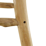 Bar Stool Real Leather and Solid Teak Wood.