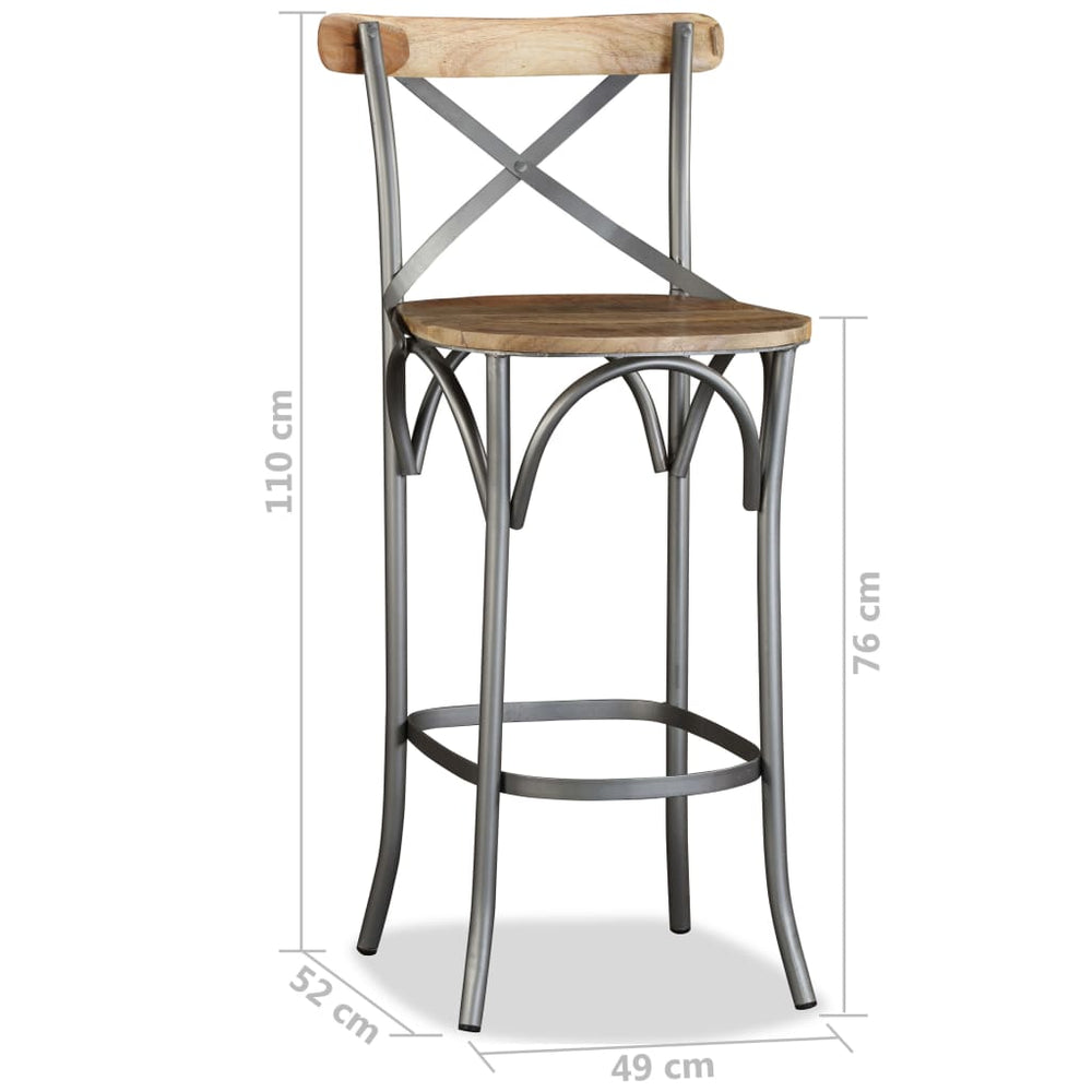 Bar Stool Solid Mango Wood.