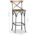 Bar Stool Solid Mango Wood.