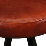2/4x Bar Stools Genuine Leather Steel Bistro Pub Dining Chair Seating.