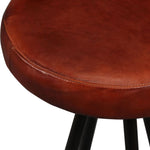 2/4x Bar Stools Genuine Leather Steel Bistro Pub Dining Chair Seating.