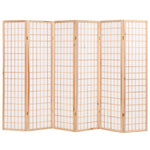 vidaXL Folding Room Divider Japanese Style Screen 3/4/5/6-Panel Multi Colors