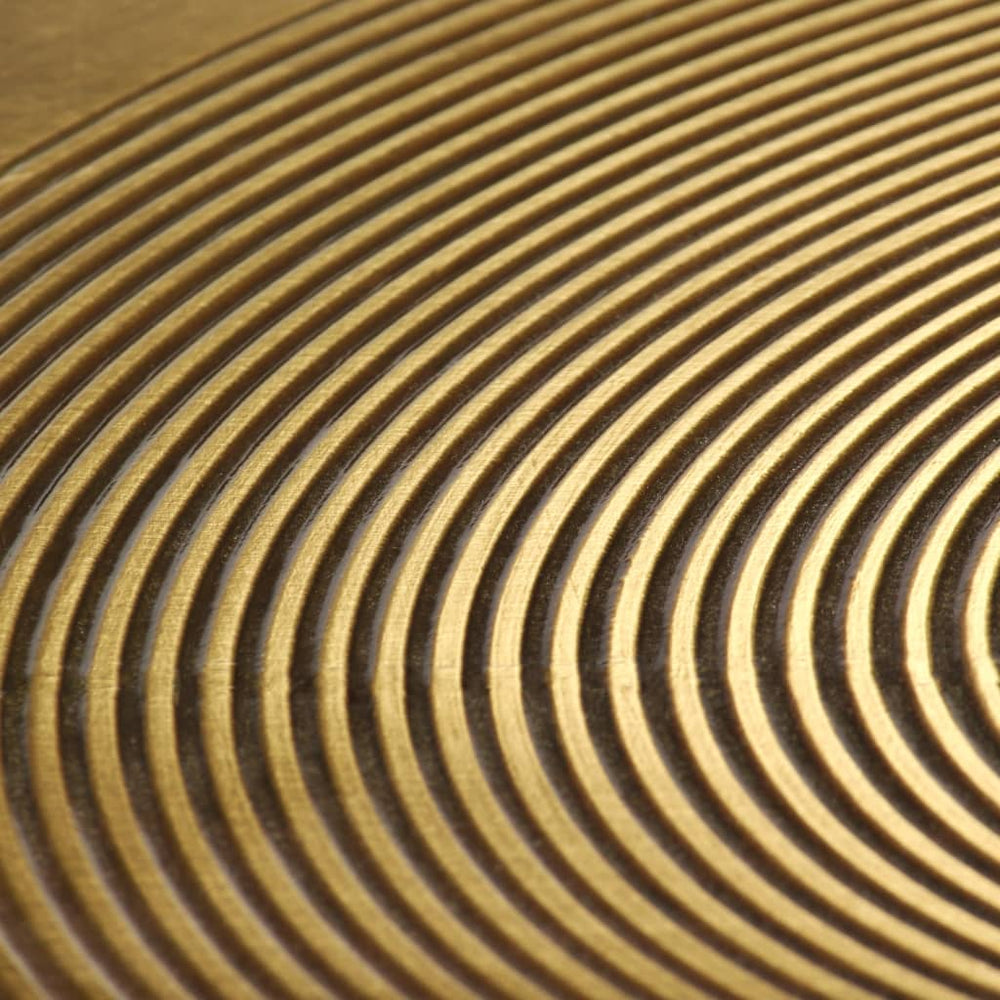 Table Set 2 Pieces Brass-covered MDF.