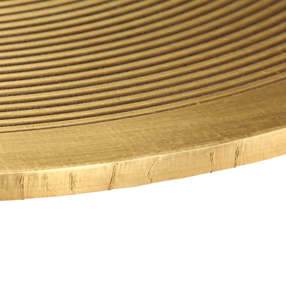 Table Set 2 Pieces Brass-covered MDF.