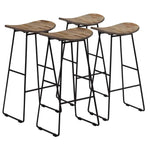 2/4x Bar Chairs Reclaimed Teak Dining Dinner Room Kitchen Seating Stool.
