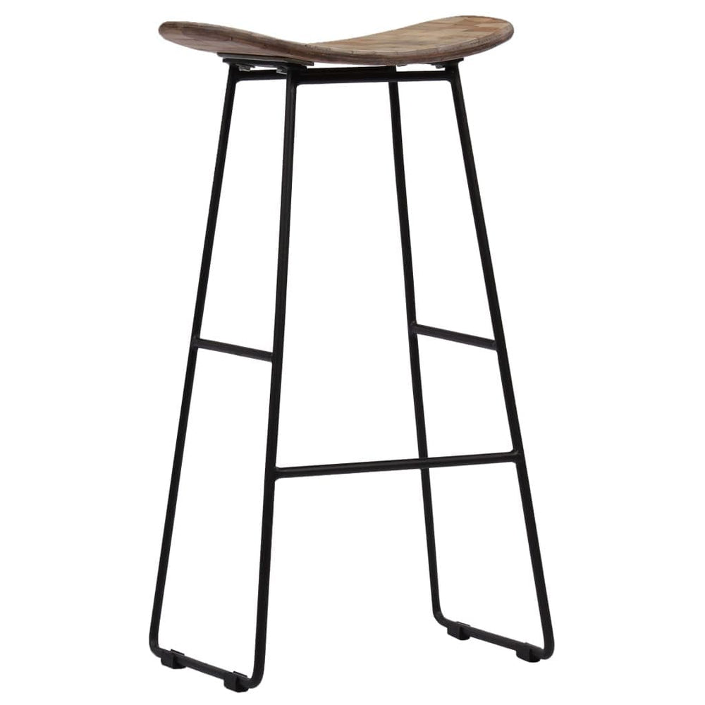 2/4x Bar Chairs Reclaimed Teak Dining Dinner Room Kitchen Seating Stool.