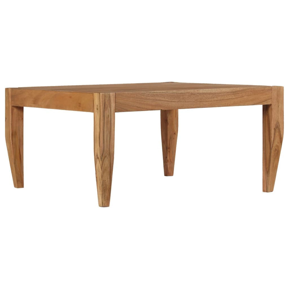 Coffee Table Solid Acacia Wood 31.5"x31.5"x16" Brown.