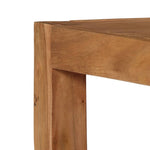 Coffee Table Solid Acacia Wood 31.5"x31.5"x16" Brown.