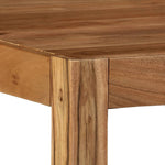Coffee Table Solid Acacia Wood 31.5"x31.5"x16" Brown.