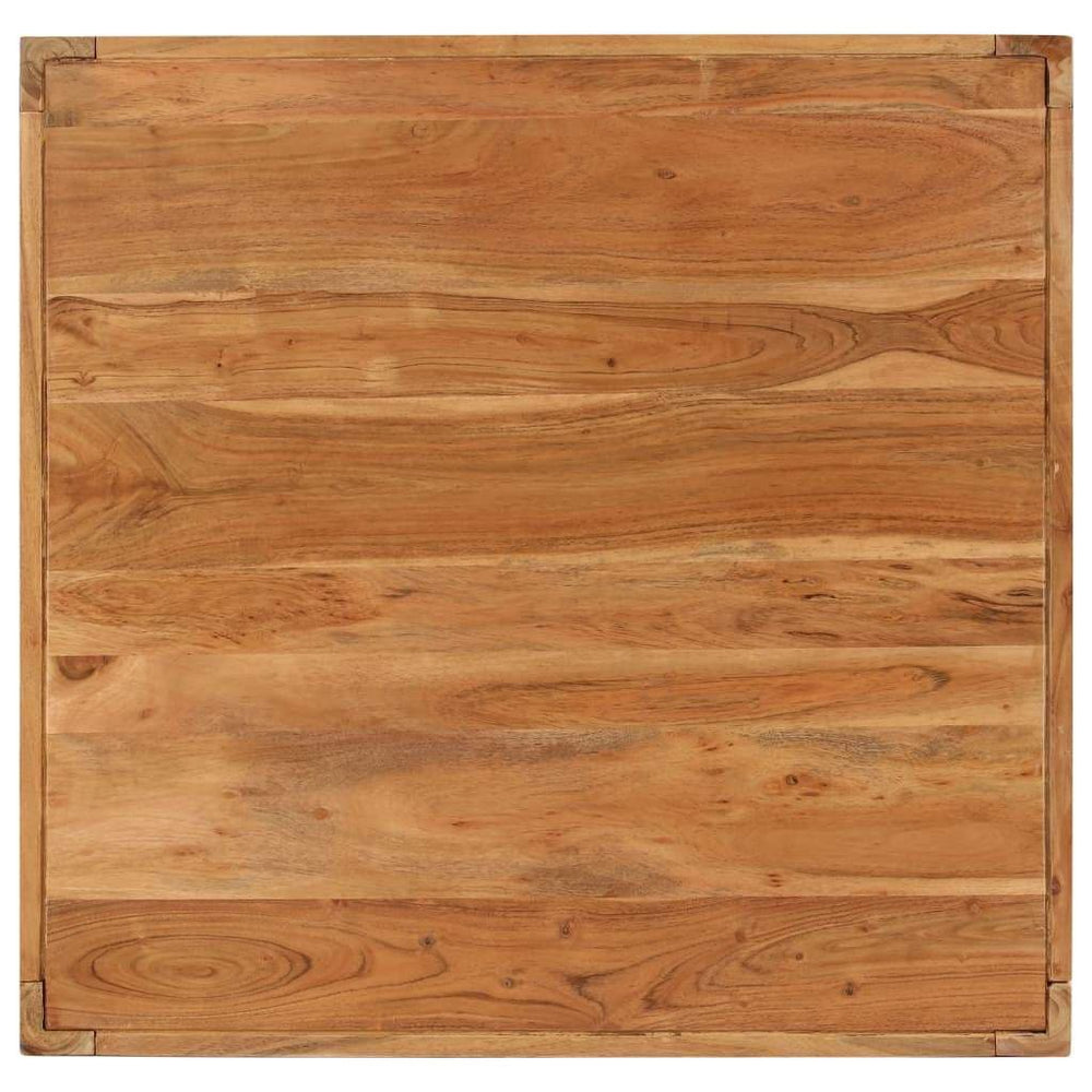Coffee Table Solid Acacia Wood 31.5"x31.5"x16" Brown.