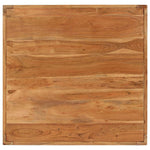 Coffee Table Solid Acacia Wood 31.5"x31.5"x16" Brown.