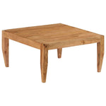 Coffee Table Solid Acacia Wood 31.5"x31.5"x16" Brown.