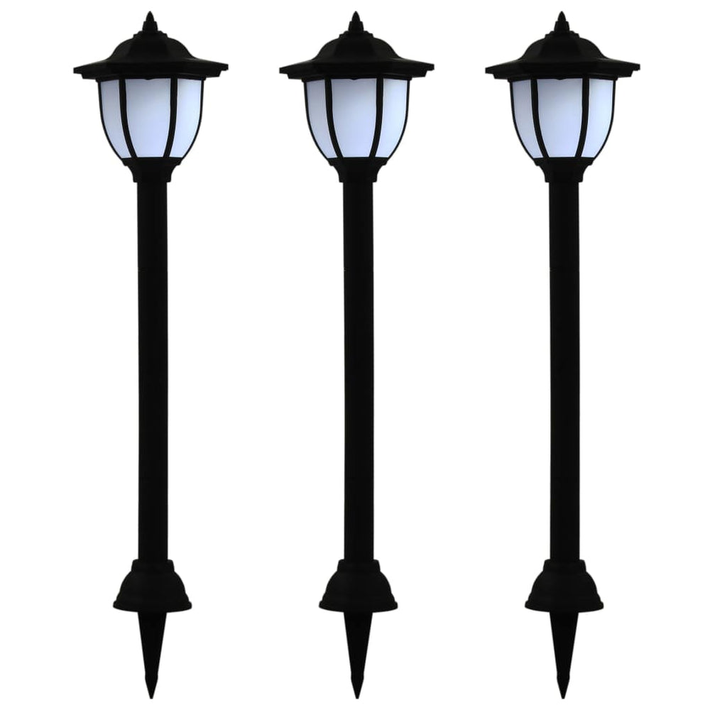 vidaXL 3/6x Outdoor Solar Lamps LED Black Garden Patio Path Lighting Wall Roof