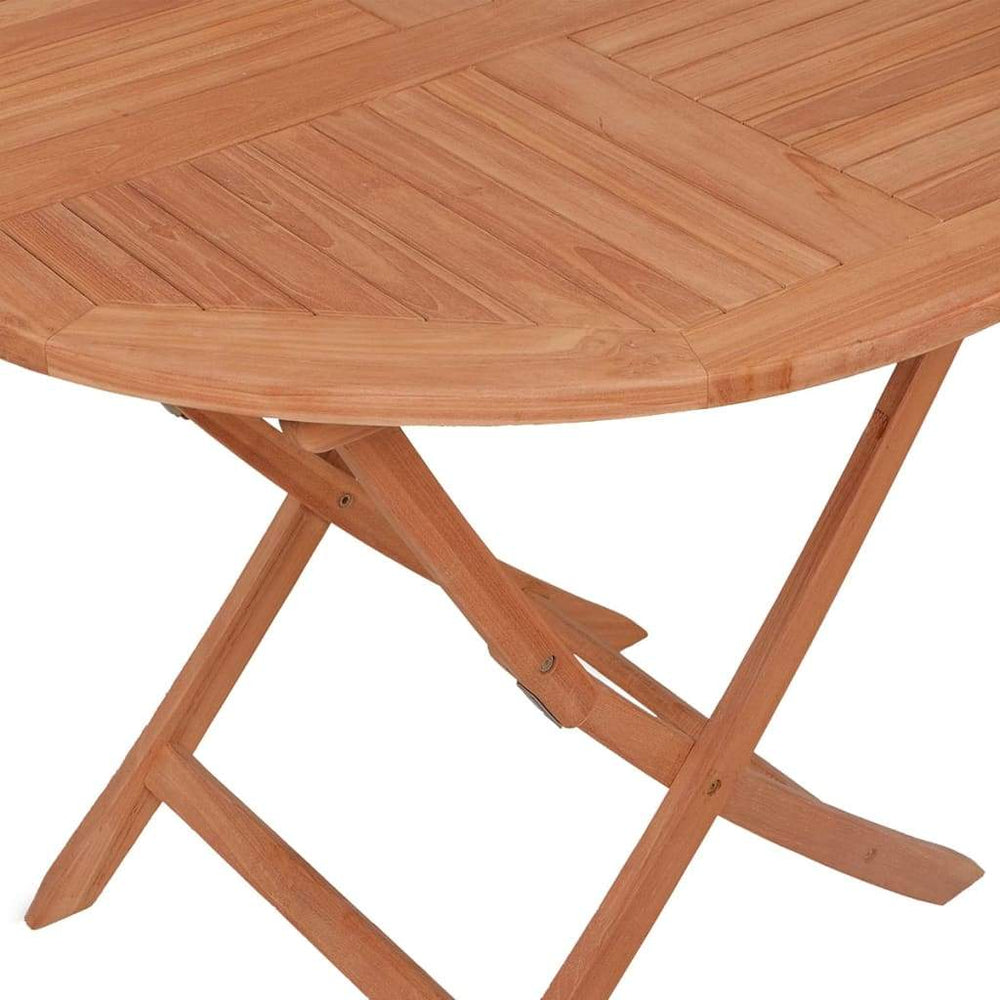 vidaXL Folding Patio Table 33.5"x30" Solid Teak Wood