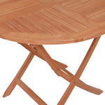 vidaXL Folding Patio Table 33.5"x30" Solid Teak Wood