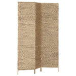 vidaXL 3/4/5-Panel Room Divider Water Hyacinth Privacy Screen Brown/Black