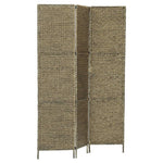 vidaXL 3/4/5-Panel Room Divider Water Hyacinth Privacy Screen Brown/Black