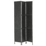 vidaXL 3/4/5-Panel Room Divider Water Hyacinth Privacy Screen Brown/Black