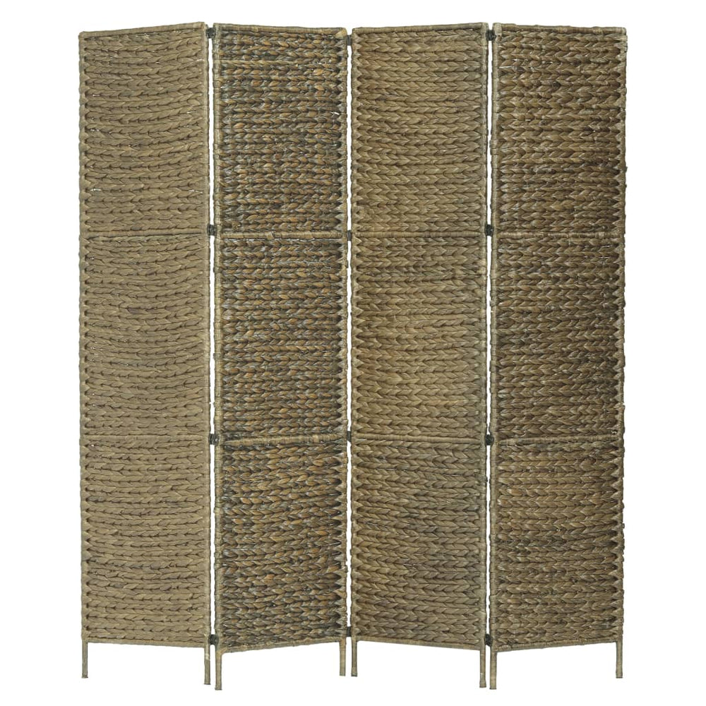 vidaXL 3/4/5-Panel Room Divider Water Hyacinth Privacy Screen Brown/Black