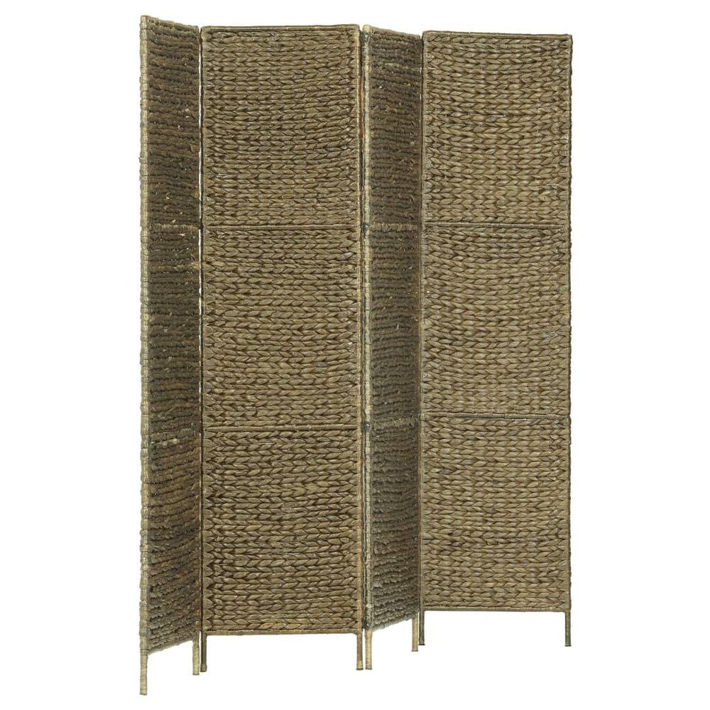 vidaXL 3/4/5-Panel Room Divider Water Hyacinth Privacy Screen Brown/Black