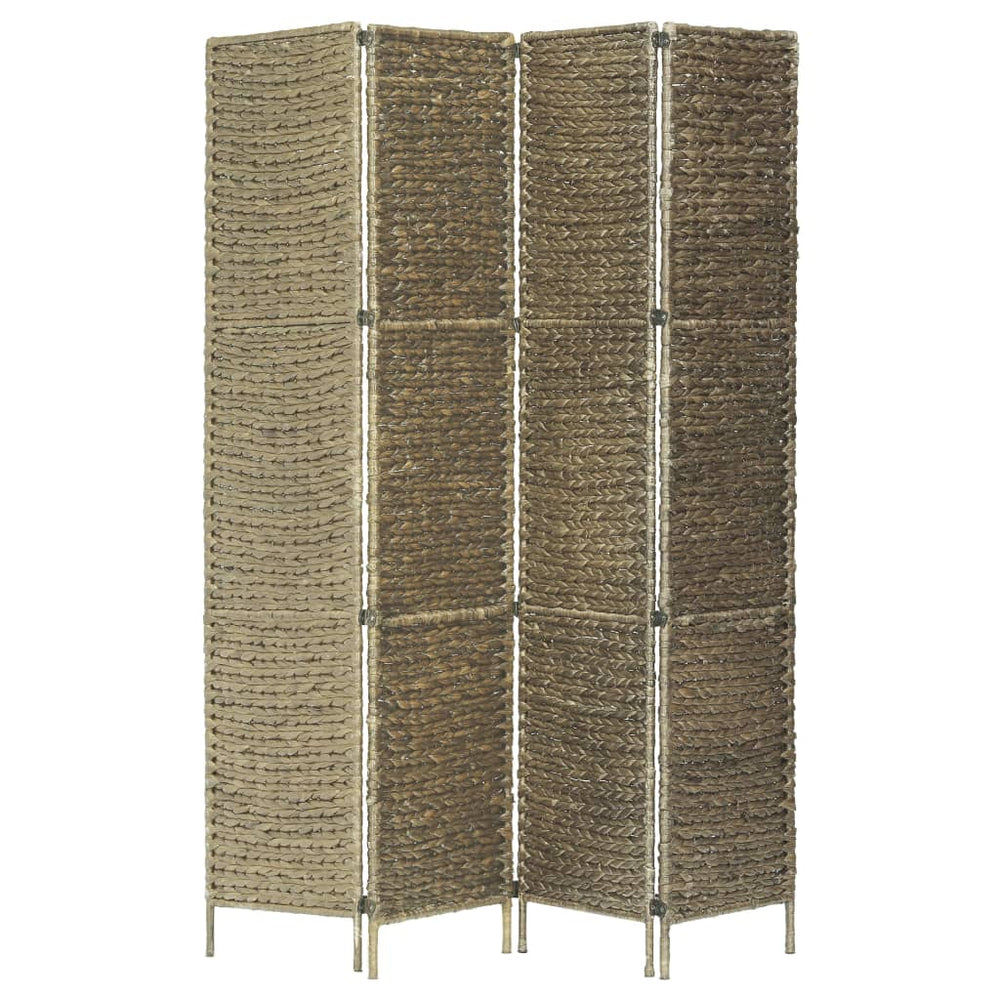 vidaXL 3/4/5-Panel Room Divider Water Hyacinth Privacy Screen Brown/Black