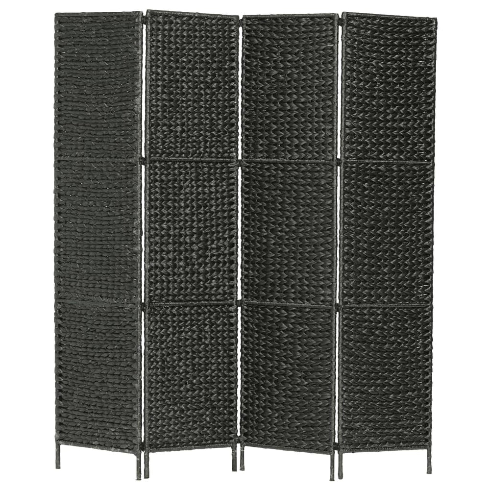 vidaXL 3/4/5-Panel Room Divider Water Hyacinth Privacy Screen Brown/Black