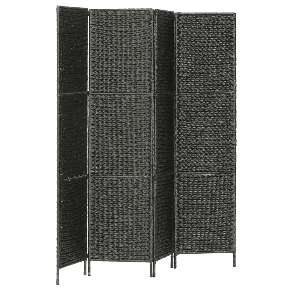 vidaXL 3/4/5-Panel Room Divider Water Hyacinth Privacy Screen Brown/Black