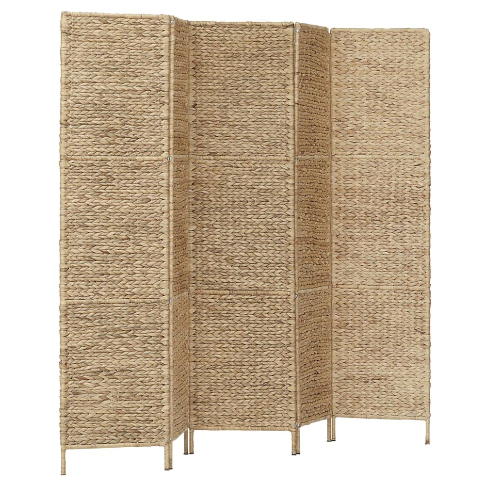 vidaXL 3/4/5-Panel Room Divider Water Hyacinth Privacy Screen Brown/Black