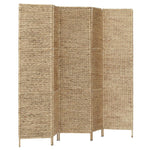 vidaXL 3/4/5-Panel Room Divider Water Hyacinth Privacy Screen Brown/Black