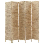 vidaXL 3/4/5-Panel Room Divider Water Hyacinth Privacy Screen Brown/Black