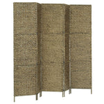 vidaXL 3/4/5-Panel Room Divider Water Hyacinth Privacy Screen Brown/Black