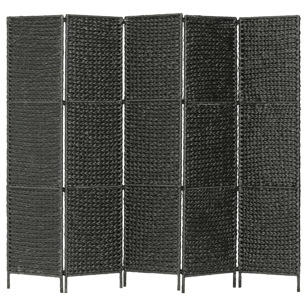 vidaXL 3/4/5-Panel Room Divider Water Hyacinth Privacy Screen Brown/Black