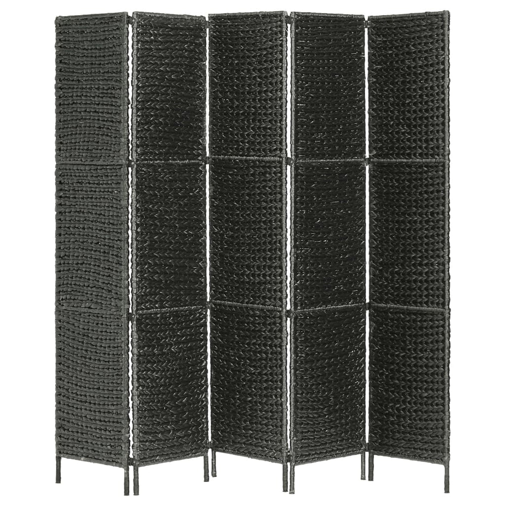 vidaXL 3/4/5-Panel Room Divider Water Hyacinth Privacy Screen Brown/Black