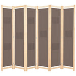 vidaXL 3/4/5/6-Panel Room Divider Wooden Frame Privacy Screen Multi Colors