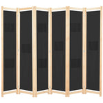 vidaXL 3/4/5/6-Panel Room Divider Wooden Frame Privacy Screen Multi Colors