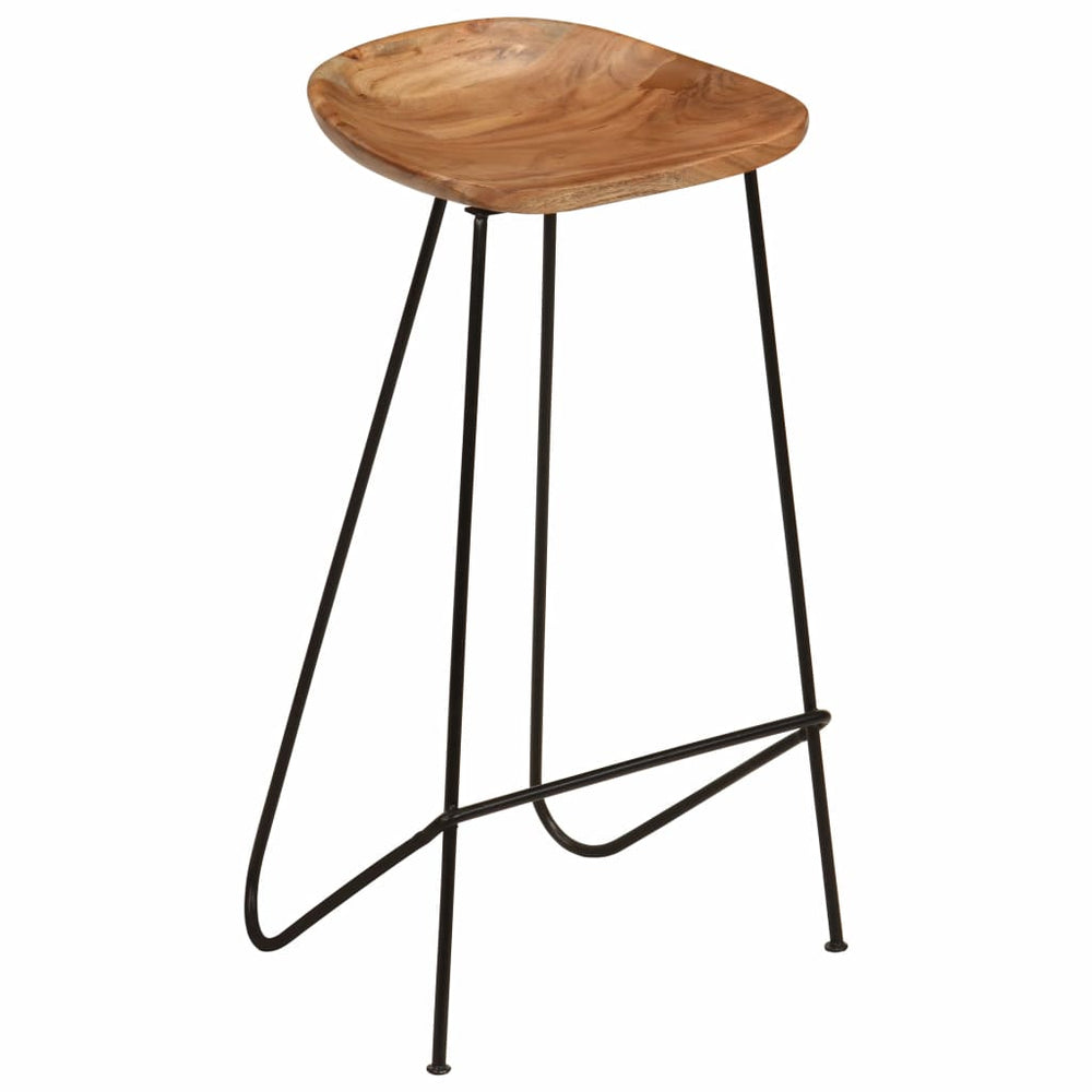 Bar Stools 2 pcs Solid Acacia Wood.
