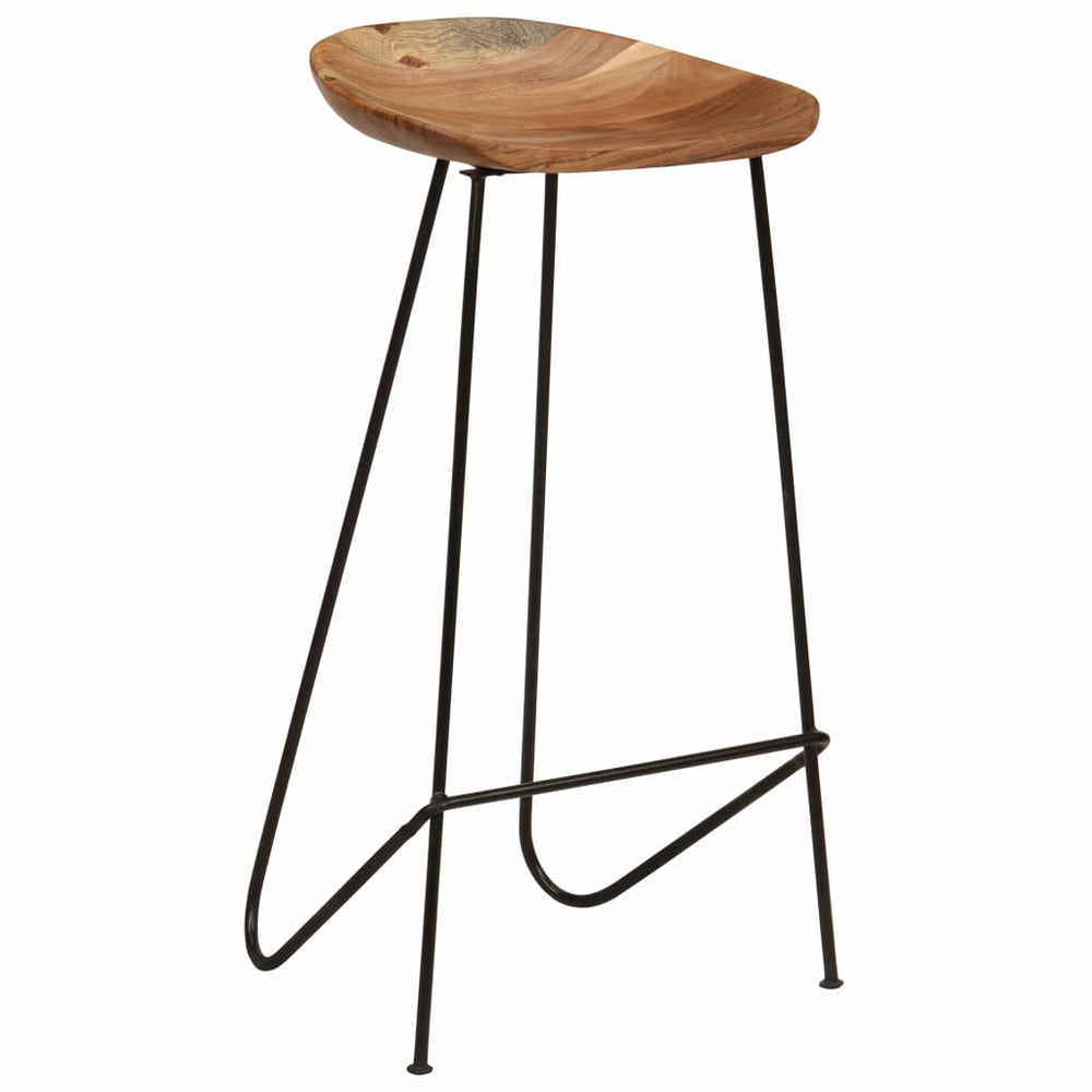 Bar Stools 2 pcs Solid Acacia Wood.