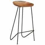 Bar Stools 2 pcs Solid Acacia Wood.