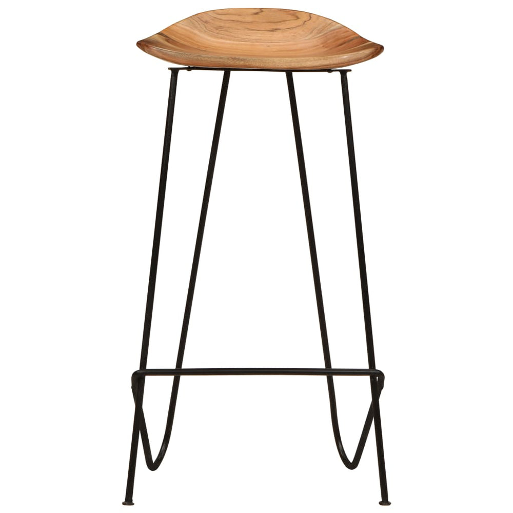 Bar Stools 2 pcs Solid Acacia Wood.