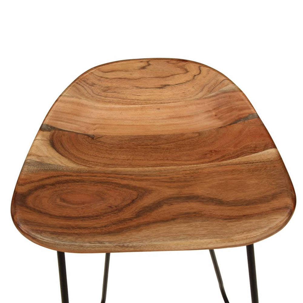 Bar Stools 2 pcs Solid Acacia Wood.