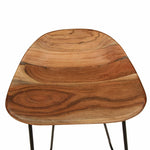 Bar Stools 2 pcs Solid Acacia Wood.