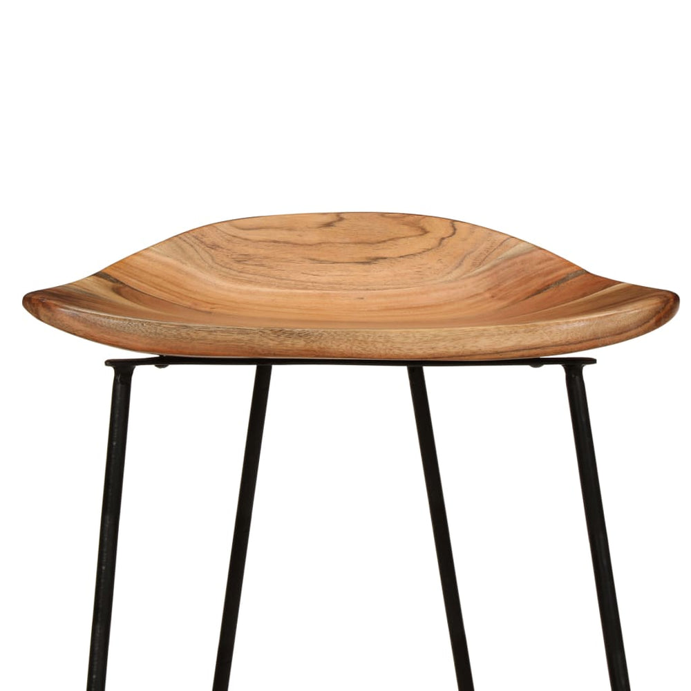 Bar Stools 2 pcs Solid Acacia Wood.