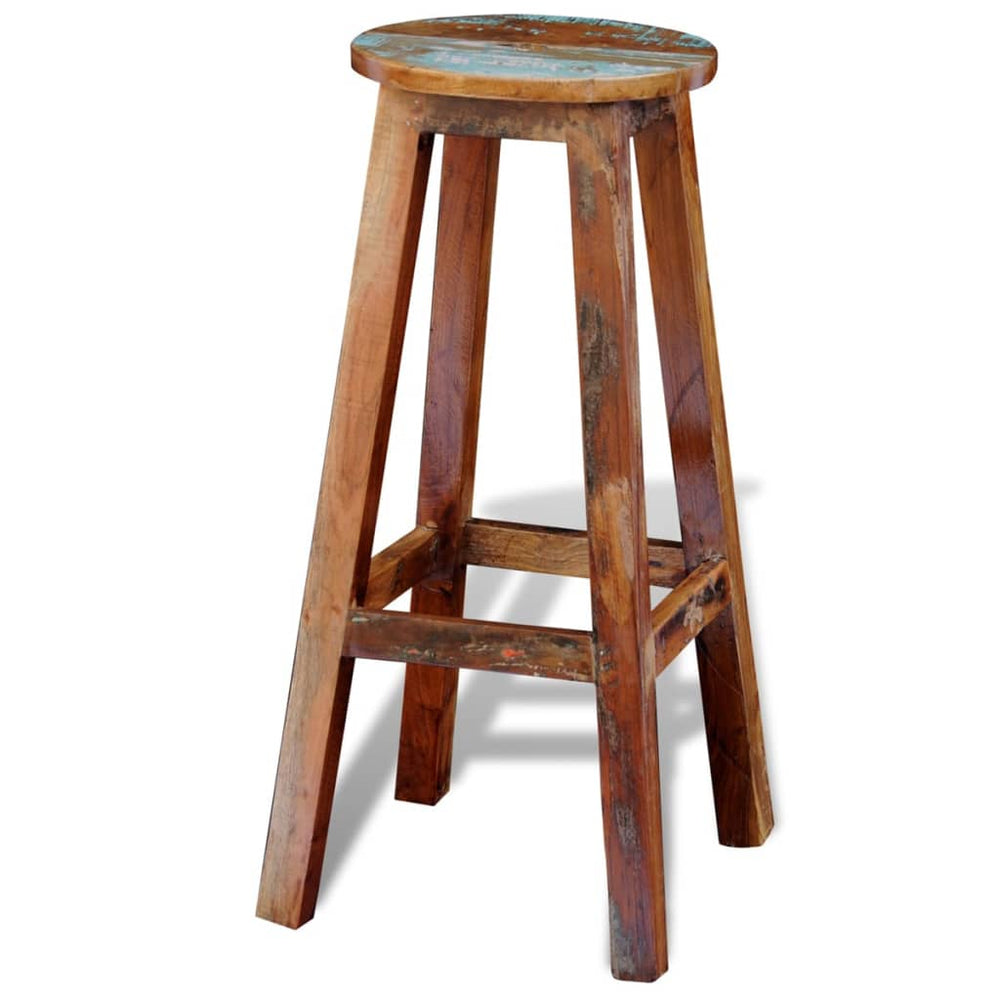 Bar Stool Solid Reclaimed Wood.