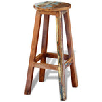 Bar Stool Solid Reclaimed Wood.