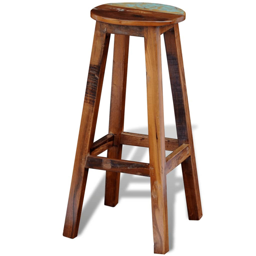 Bar Stool Solid Reclaimed Wood.