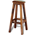Bar Stool Solid Reclaimed Wood.
