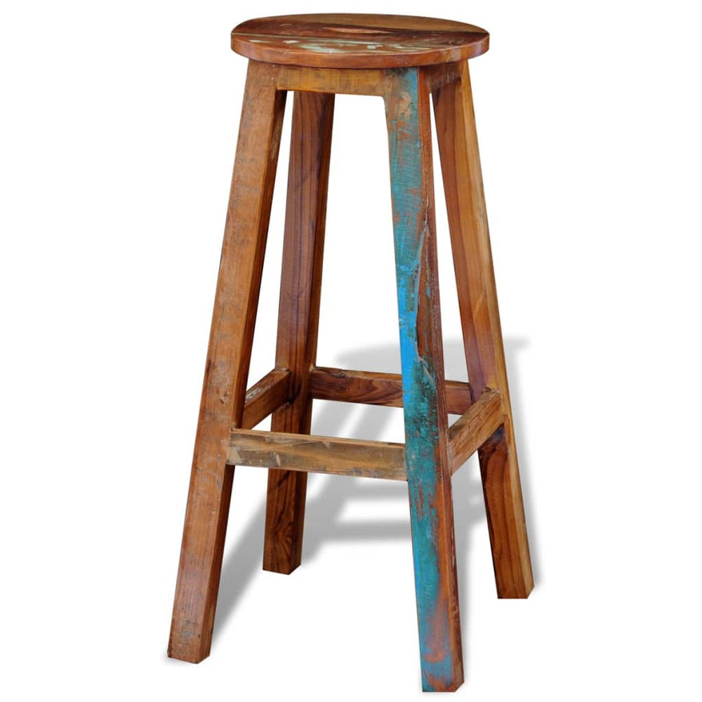 Bar Stool Solid Reclaimed Wood.
