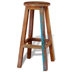 Bar Stool Solid Reclaimed Wood.